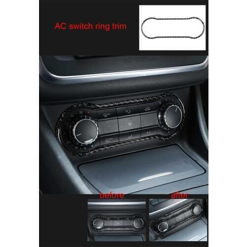 For Mercedes Benz A CLA gla carbon fiber AC switch ring trim 1pc