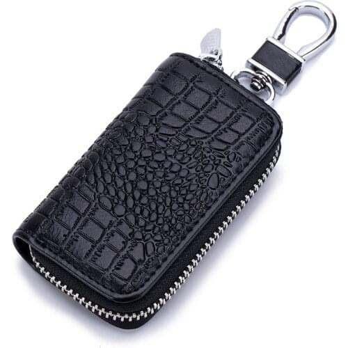 Genuine Leather Key Wallets Men & Women Car Key Bag Aligator Pattern Multi Function Key Case Fashion Housekeeper Key Holder