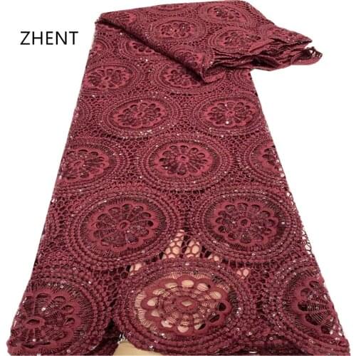 Red Color African Lace Fabric 2021 Latest Milk Silk Lace Fabric Top Selling French Net Mesh Lace Fabric for Wedding DP-140