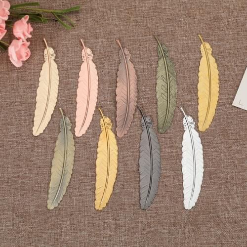 Metal creative feather bookmark Chinese style ancient style cultural and creative student gift bookmark gift