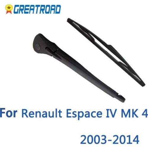 Wiper 14" Rear Wiper Blade & Arm Set Kit For Renault Espace IV MK 4 2003- 2014 2011 2012 2013 Windshield Windscreen Rear Window