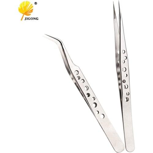 Stainless non-magnetic eyelash extension tweezers eyelash tweezers false eyelash tweezers 3D lash tweezer