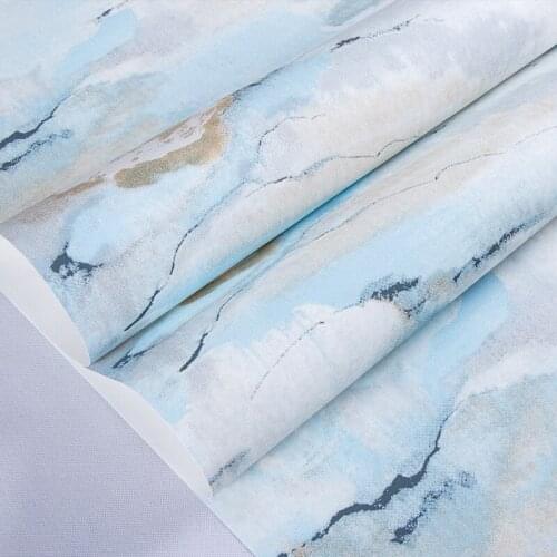 Simple Xiangyun non-woven Chinese wallpaper classical living room bedroom study background wall paper ink painting painter