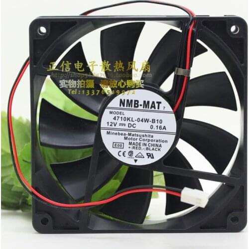 NMB-MAT 4710KL-04W-B10 B04 E00 DC 12V 0.16A 120x120x25mm 2-wire Server Cooling Fan
