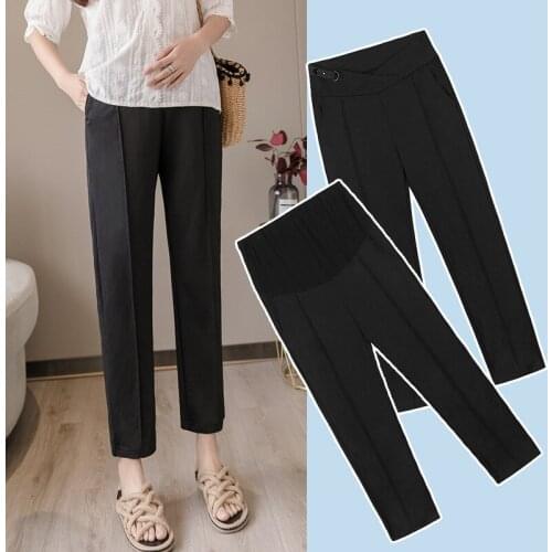 Autumn Maternity Pants 2020 New Casual Fashion Solid Cropped Pants for Pregnant Women Maternity Loose Soft Harem Trousers