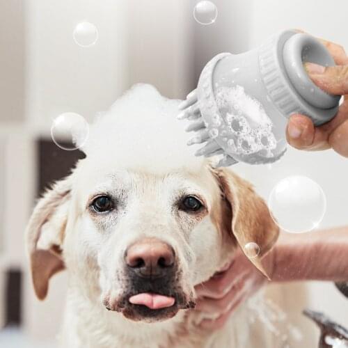 Pet Dog Bath Brush Comb Silicone SPA Shampoo Massage Brush Shower Hair Removal Comb Dogs And Cats Cleaning Beauty Tools