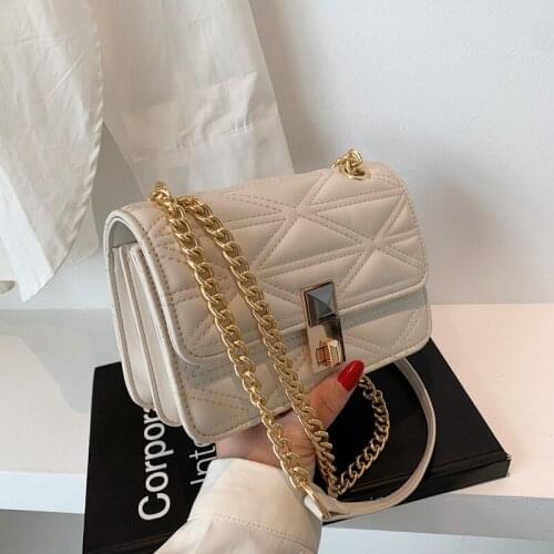 YAOKU WOMENS Bag 2021 Summer New Style Chain Shoulder Bag Spiraea Korean-style Trend of Fashion Simple Square Sling Bag
