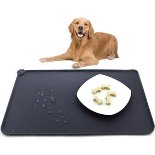 Waterproof Pet Mat for Dog Cat Silicone Pet Food Pad Pet Bowl Drinking Mat Dog Feeding Placemat easy Washing Cushion
