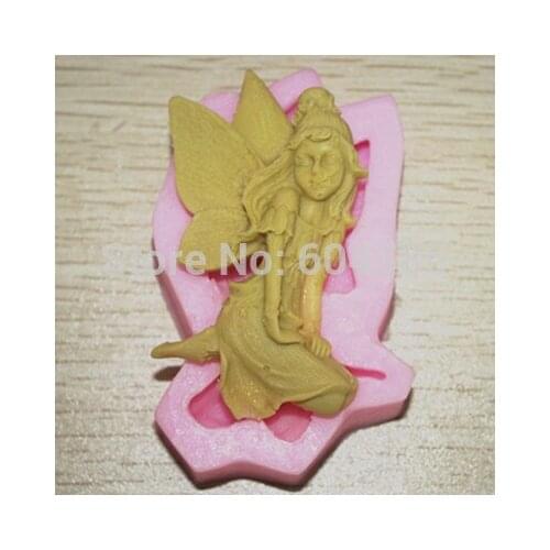 Fairy angel DIY fondant cake molds soap chocolate mould for the kitchen baking FM232