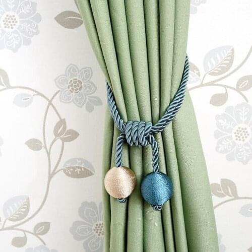 1 Pair Decorative Curtain Tieback Fashion Curtain Accessories Polyester Woven Curtain Tassel Solid Color Curtain Accessories