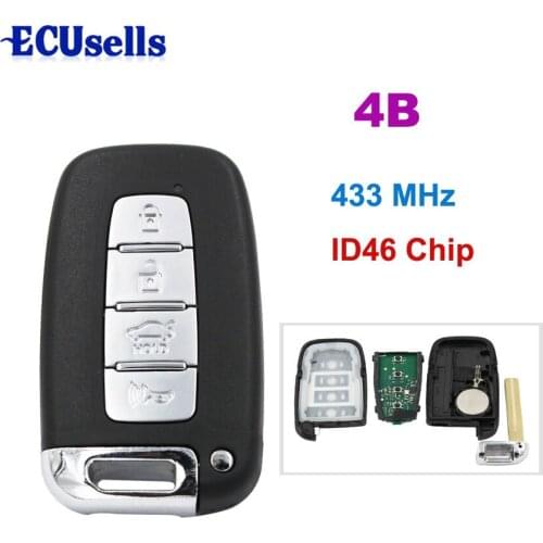 4 Button Keyless Smart Remote key Fob 433MHz ID46 for Kia K2 K5 New Sportage