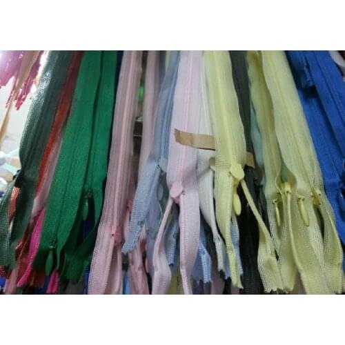 60 cm Invisible zipper length garment Dress back zipper cushion accessories, 50pcs/lot Mix Color