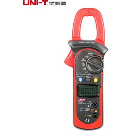 Uni-T UT204 Auto-Ranging AC DC Ture RMS Auto/Manual Range Digital Handheld Clamp Meter Multimeter AC DC Test Tool