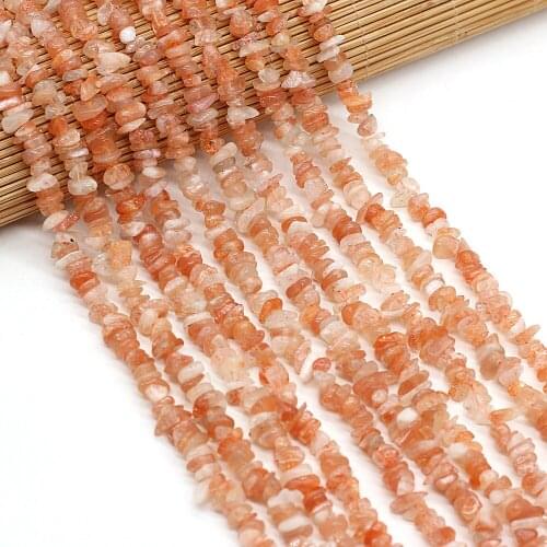 Natural Gold Sun Stone Beads Irregural Gravel Stone Loose Beads for DIY Making Jewelry Necklace Bracelet Accessories 3x5-4x6mm