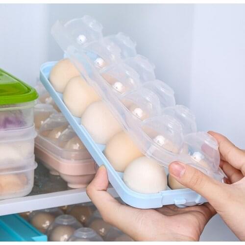 Egg Holder Boxes Plastic Tray Storage Box Stackable Kitchen Storage Box Food Refrigerator Dispenser Box Home Kitchen Organizer