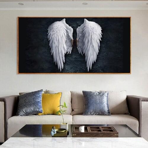 Canvas Painting Blck White Wing Prints & Poster Black and White Canvas Art Wall Decorative Picture for Living Room Poster Prints