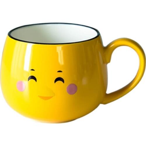 410 ML Creative Cute Cartoon Breakfast Milk Cup Minimalist Animal Kids Child Children Girls Ceramic expression Mug