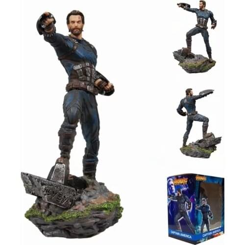 Marvel Avengers Super Hero Captain America Statue PVC Action Figure Collectible Model Toy