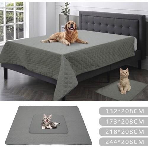 King Size Mattress Reusable Pet Urine Pad Washable Dog Cat Diaper Mat Absorbent Diapers Pads Bone Paw Print for Sofa Bed Floor