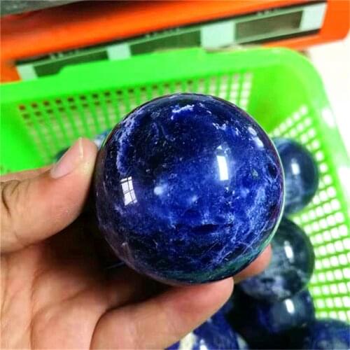 Natural polished blue balls sodalite sphere crystals healing stones