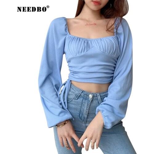 Женские укороченные футболки NEEDBO China At AliExpress