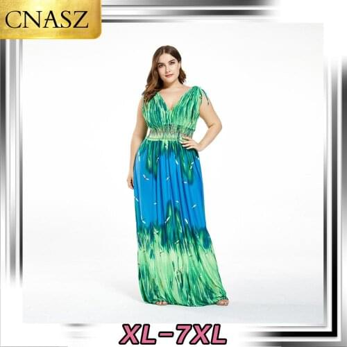 New Fashion Plus Size Womens Sexy Long Skirt Waist A Thin Beach Vacation Dress Summer Women Clothing Beatiful Design Quality