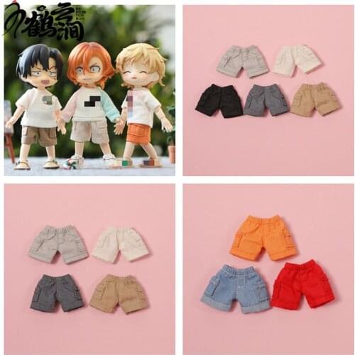 Ob11 baby clothes multicolor overalls shorts Molly doll clothes GSC plain 12 points BJD pants