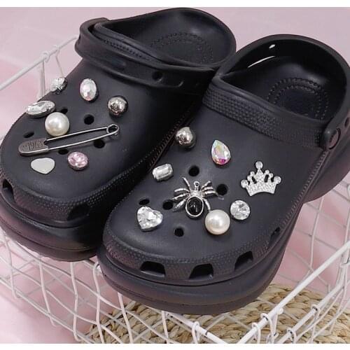 Punk Croc Charms Rhinestone DIY High Quality Shoe Buckle Fashion All-match Shoes Accessories