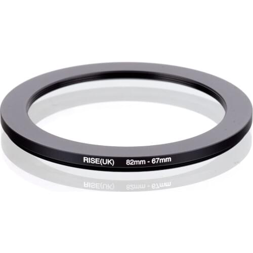 RISE(UK) 82mm-67mm 82-67mm 82 to 67 Step down Ring Filter Adapter black