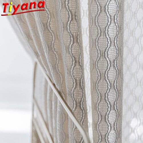 French Hollow Gauze Curtains for Living Room Nordic Simple Woven Window Drapes for Balcony Japanese Art Hemp Tulle INS #VT