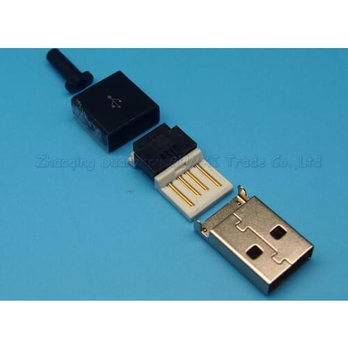 10set 4 IN 1 USB Solderless Piercing Male Plug Connector Data charging plug NO-Solder Connector Plug