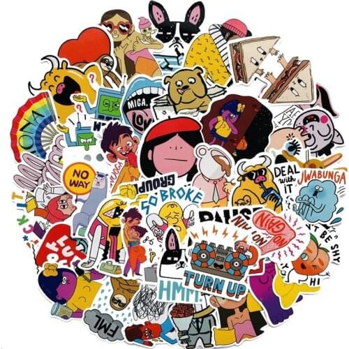 10 Sets = 500PCS Fun Cute Graffiti Stickers Computer Mobile Phone Water Cup Waterproof Stickers