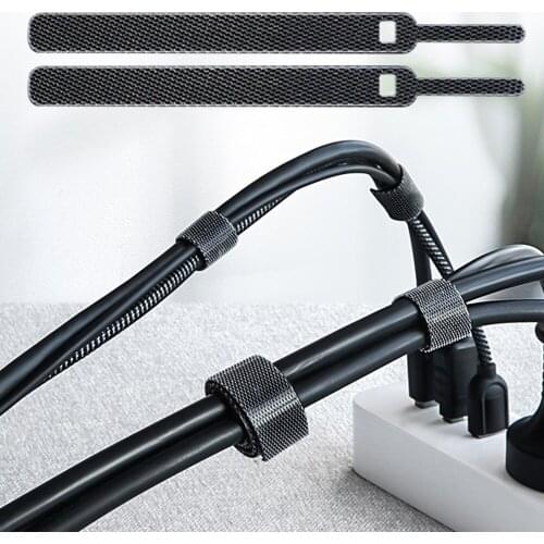20Pcs 14x1.2cm Reusable Cord Organizer Keeper Holder Fastening Cable Ties Straps For Earbud Headphones Phones Wire Wrap