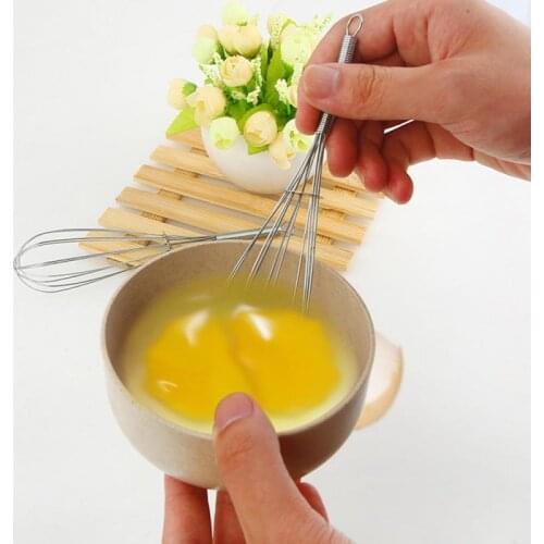 5Pcs Hand Eggbeater Stainless Steel Egg Whisk Portable Cream Whisk High Quality Kitchen Egg Tool Kitchen Baking Accessories