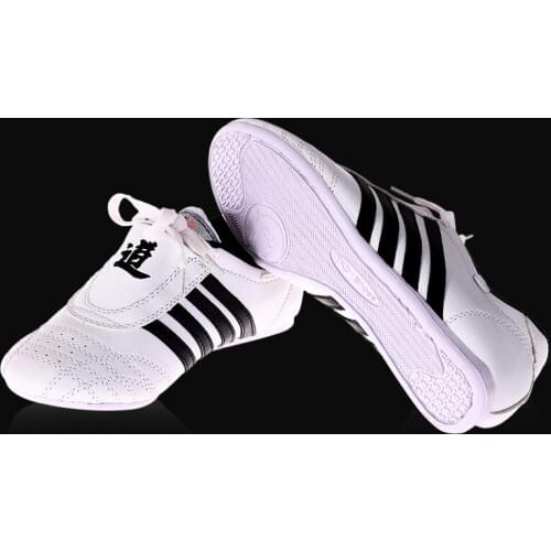 White Taekwondo Shoes Wear-resistant kickboxing Professional White Tae kwon do Martial Art Train Sneaker Shoes From Kids Adult