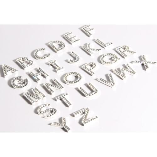 Free shipping 23mm flatback alphabet letter rhinestone button for DIY 10PCS/LOT(BTN-5463)