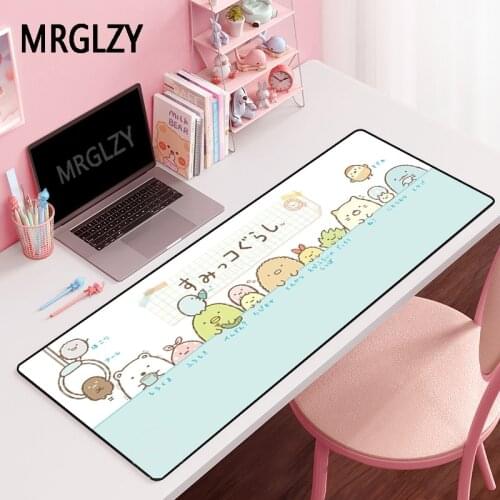 MRGLZY Large Gamer Sumikkogurashi Kawaii Mouse Pad Genshin Impact MousePad Carpet Laptop Gaming Accessories DeskMat for Csgo LOL