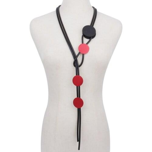 JID Unique Adjustable Long Necklace For Women Bohemia Double Layer Chain Alloy Pendant Necklace Mother Gift Collar Jewelry Retro