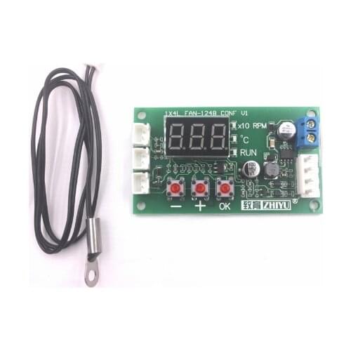 DC 12V 24V 48V 5A 2 3 4 wire PWM Motor Fan Speed Controller governor temperature control Support EC EBM fan