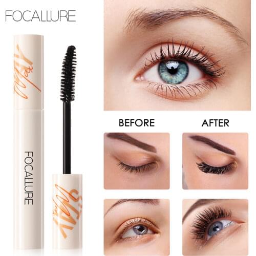 FOCALLURE Black Mascara Eyelashes Curling Thick Makeup Lengthening Eyelashes Makeup Waterproof Mascara Cosmetics