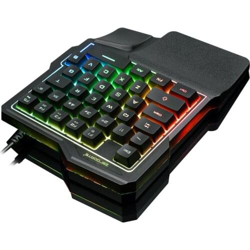 K7 One-handed Mechanical Feel 35-key Light Mobile Phone Tablet Stimulates Eating Chicken Game Keyboard