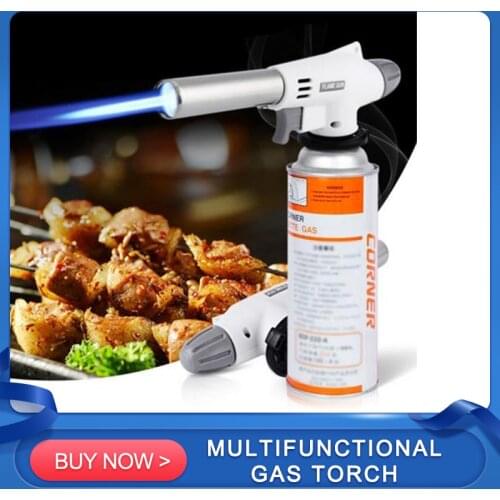 Multifunctional Gas Torch Outdoor Barbecue Kitchen Baking High Temperature Cassette Gas Torch For Camping Picnic Fire Igniter
