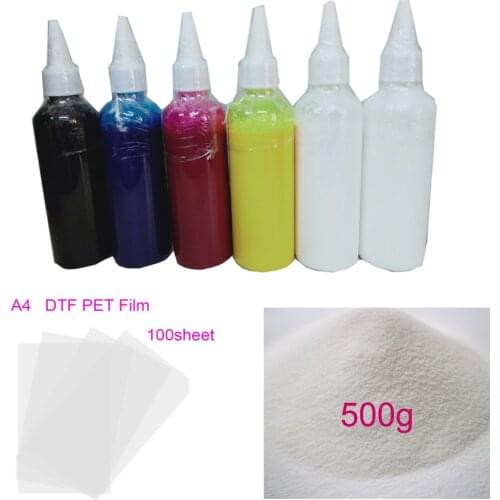 100ML*6 DTF Ink Kit Film Transfer Ink For DTF Direct Transfer Film Printer For DTF Printing PET Film Printing And Transfer