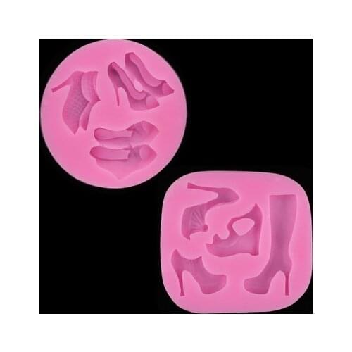 High Heel Shoes Boots 3D Silicone Cake Mould Fondant Cake Decor Tools Home DIY Chocolate Cookie Baking Moulds Drop Shipping