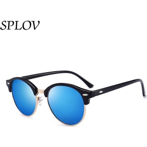 Half Metal Sunglasses Men Women Brand Designer Glasses Mirror Sun Glasses Fashion Gafas Oculos De Sol UV400 Classic N03