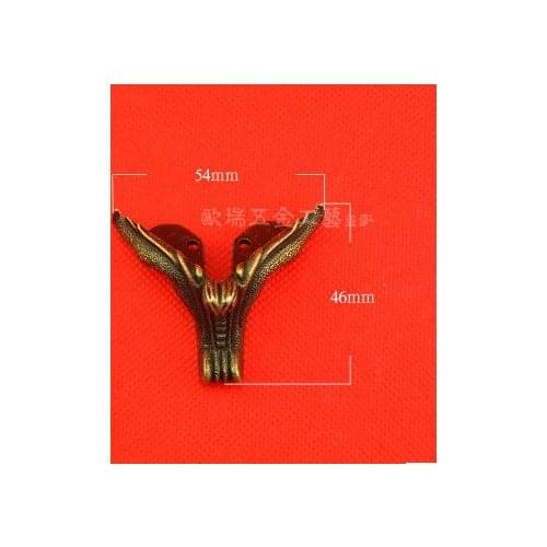 54mm*46mm zinc alloy Corner Protector Hardware Antique wine box Wrap angle Decorative box corners Metal corner