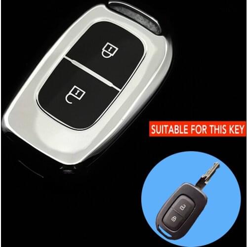 2 Button High Quality Car TPU Remote Key Fob Cover Case For Renault Kwid Traffic Symbol For Dacia Sandero Logan Duster 2016 2017