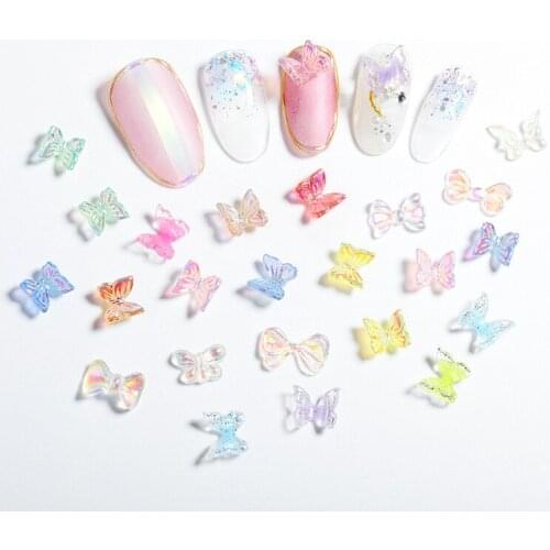 3D Aurora Symphony Three-dimensional Resin Bowknot Nail Jewelry