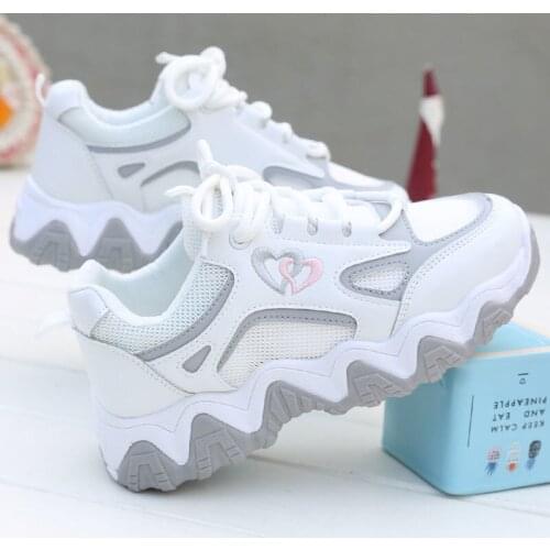 Bottom Womens Vulcanize Shoes Versatile Platform Ladies Sports Shoes Female Student Casual Sneakers Heighten Athletic Sneakers