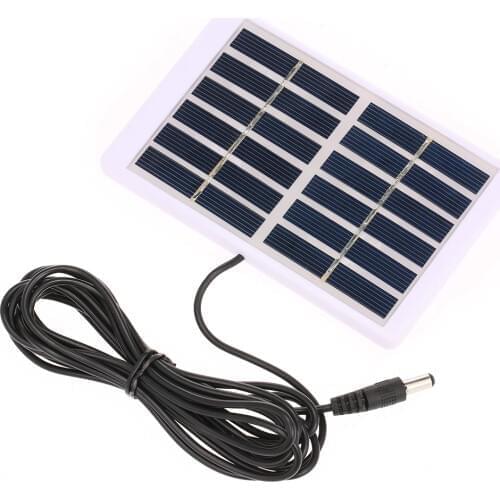 1.2W/6V Portable Solar Panel Solar Charger With 5521 DC Output Cable Battery Charger For Pump Battery Cell Phone 84*130mm